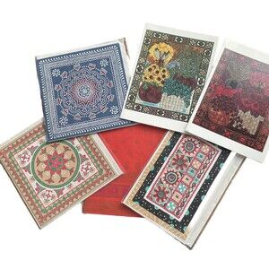 Set of 6 Blank Greeting cards lot Original Art prints Geometric & Still Life